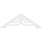 Ekena Millwork Pitch Finley Architectural Grade PVC Gable Pediment, 72"W x 24"H x 1"P (8/12) GPP072X024X100FIN - alternate 2